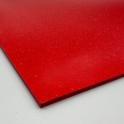 L'acrylique de Cherry Red Candy Color Glitter couvre l'épaisseur de 3mm