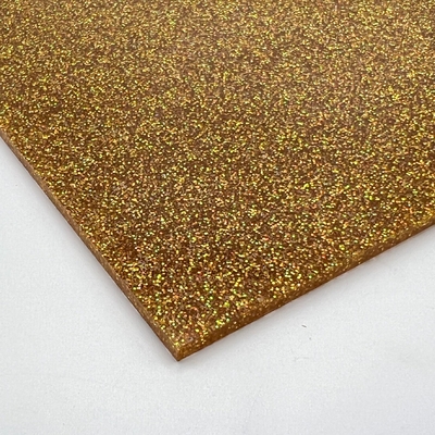 1/8 dans le panneau acrylique de feuille de fonte de miroitement de scintillement d'or pour les métiers à la maison de meubles